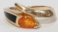 060399 14K YELLOW GOLD RING WITH YELLOW STONES