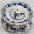 052408 MEISSEN BLUE ONION PORCELAIN COVERED JAR