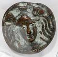 050389 GREEK BRONZE COIN ANCIENT PORTRAITCOW 6MM