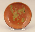 Connecticut redware toddy plate 19th c