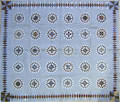 Pieced mariners compass quilt late 19th c