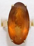 031451 YELLOW GOLD  CITRINE TOPAZ RING 99 GRAMS