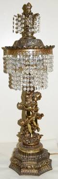 031435 GILT METAL LAMP C 1960 H 29
