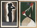 022373 KAORU KAWANO WOOD BLOCKS FEMALE NUDE  CRANES