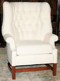 021407 WHITE WINGBACK ARMCHAIR BY ASHLEY MANOR