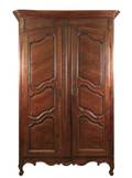 French Provincial Oak Two Door Armoire 19th C