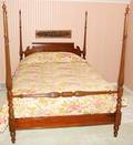 012337 MAHOGANY FOURPOSTER BED DOUBLE C1940 H68