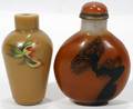 011507 CHINESE GLASS SNUFF BOTTLES C19201930 TWO