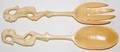 122353 IVORY ANTIQUE AFRICAN SPOON  FORK L85
