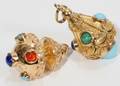 052446 18KT YELLOW GOLD HOLIDAY CHARMS WGEMSTONES