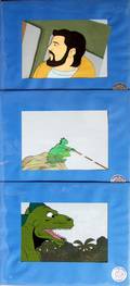 052424 INT ANIMATED CELS 3 1980 8 X 12 GODZILLA