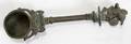 051470 INDIAN BRONZE SCOOP WFIGURAL HANDLE ANTIQUE