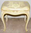 042393 LOUIS XV STYLE PAINTED WOOD BENCH H 19 W 18