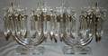 041452 ART DECO STYLE GLASS TWOLIGHT CANDELABRAS