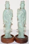 031476 CHINESE SERPENTINE STONE FIGURES OF QUAN YIN
