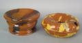 Two Pennsylvania redware spittoons 19th c
