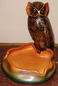 030448 IPSENS ENKE DANISH POTTERY OWL ASH TRAY
