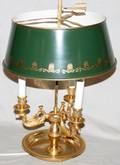 021470 BRASS THREELIGHT BOULOITTE LAMP H 28