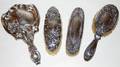 021460 ART NOUVEAU STERLING SILVER DRESSER SET 4