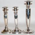 021458 F WHITING LA PIERRE SILVER CANDLESTICKS