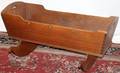 020409 AMERICAN WALNUT ROCKING BABY CRIB 19 TH C