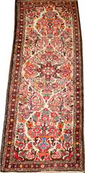 012378 HAMADAN PERSIAN ORIENTAL RUNNER C1950 61