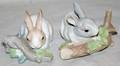 011570 LLADRO PORCELAIN FIGURES RABBITS EATING2