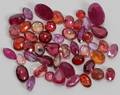 060496 GEM CUT RED SAPPHIRE STONES 48 LOT