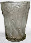 052488 EUROPEAN FROSTED GLASS VASE H 10 D 7 34