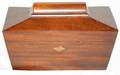 052480 MAHOGANY TEA CADDY H 6 W 4 34 L 9 34