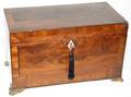 052479 MAHOGANY TEA CADDY H 7 12 W 6 14 L 12