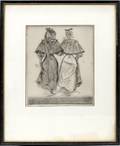 052463 VICTORIAN GOUACHE TWO LADIES C 1890 20