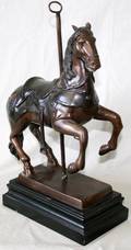 052471 BRONZE MINIATURE CAROUSEL HORSE H 13 12