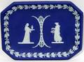 042441 WEDGWOOD BLUE JASPERWARE TRAY 19TH C
