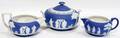 042423 WEDGWOOD BLUE JASPERWARE CREAMERSUGAR SET