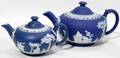 042422 WEDGWOOD BLUE JASPERWARE TEAPOTS 19TH C