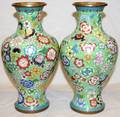 041509 CHINESE CLOISONNE DECORATIVE VASES C 1900