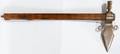 032488 WOODLAND INDIAN BRONZE AXE WITH WOOD HANDLE