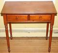 031539 AMERICAN CHERRY WORK TABLE 19TH C H 29