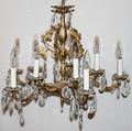 031532 SPANISH GILT METAL 10LIGHT CHANDELIER 20TH C