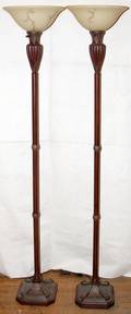 031529 FLOOR STYLE TORCHIERES PAIR H 71