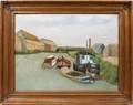 012432 B PERRONE OIL ON CANVAS CANAL DU TREPORT