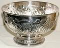 012418 ENGLISH SHEFFIELD PLATE PUNCH BOWL H9