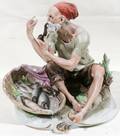 012410 ITALIAN PORCELAIN FIGURE OF A FISHERMAN H10