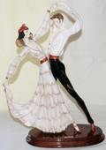 052507 A SAUTINI RESIN SCULPTURE DANCING COUPLE