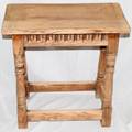 051551 ENGLISH STYLE OAK STOOL H 19 12 W 19
