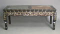 Chinese inlaid and marble top table