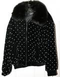 051526 BLACK VELVET JACKET WITH FOX COLLAR DITTRICH