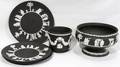 042450 WEDGWOOD BLACK JASPERWARE GROUPING 20TH C