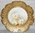 041557 LIMOGES PAINTED PLATE WYELLOW ROSE PATTERN
